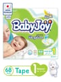 Babyjoy Compressed Diapers, Size 1 68Pc