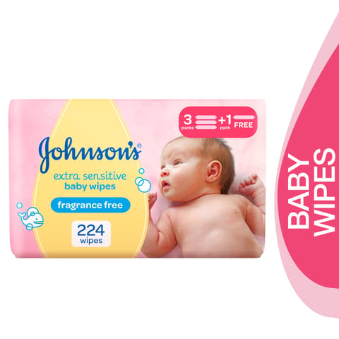 Extra Sensitive Baby Wipes 223 Wipes \ 3+1 Free