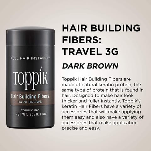 TOPPIK Hair Building Fibers, Light Brown - 12g