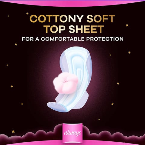 Kotex Natural Ultra Thin Pads, 100% Cotton Pad, Overnight Protection Sanitary Pads with Wings, 14 Sanitary Pads