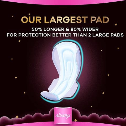 Kotex Natural Ultra Thin Pads, 100% Cotton Pad, Overnight Protection Sanitary Pads with Wings, 14 Sanitary Pads