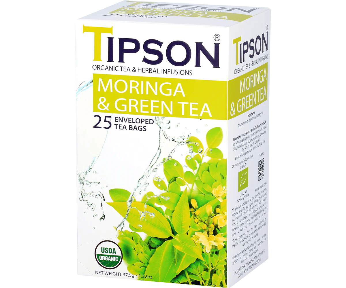 Tipson Organic Moringa Green Tea 25 Bag