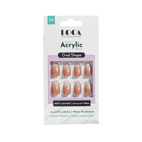 Loca Nails Acrylic Oval# A6 Ombre