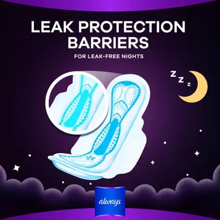 Kotex Natural Maxi Protect Thick Pads, 100% Cotton Pad, Super Size with Wings, 26 Sanitary Pads