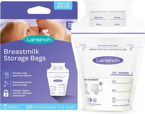 LANSINOH BREASTMILK STORAGE BAGS (PACK OF 25)