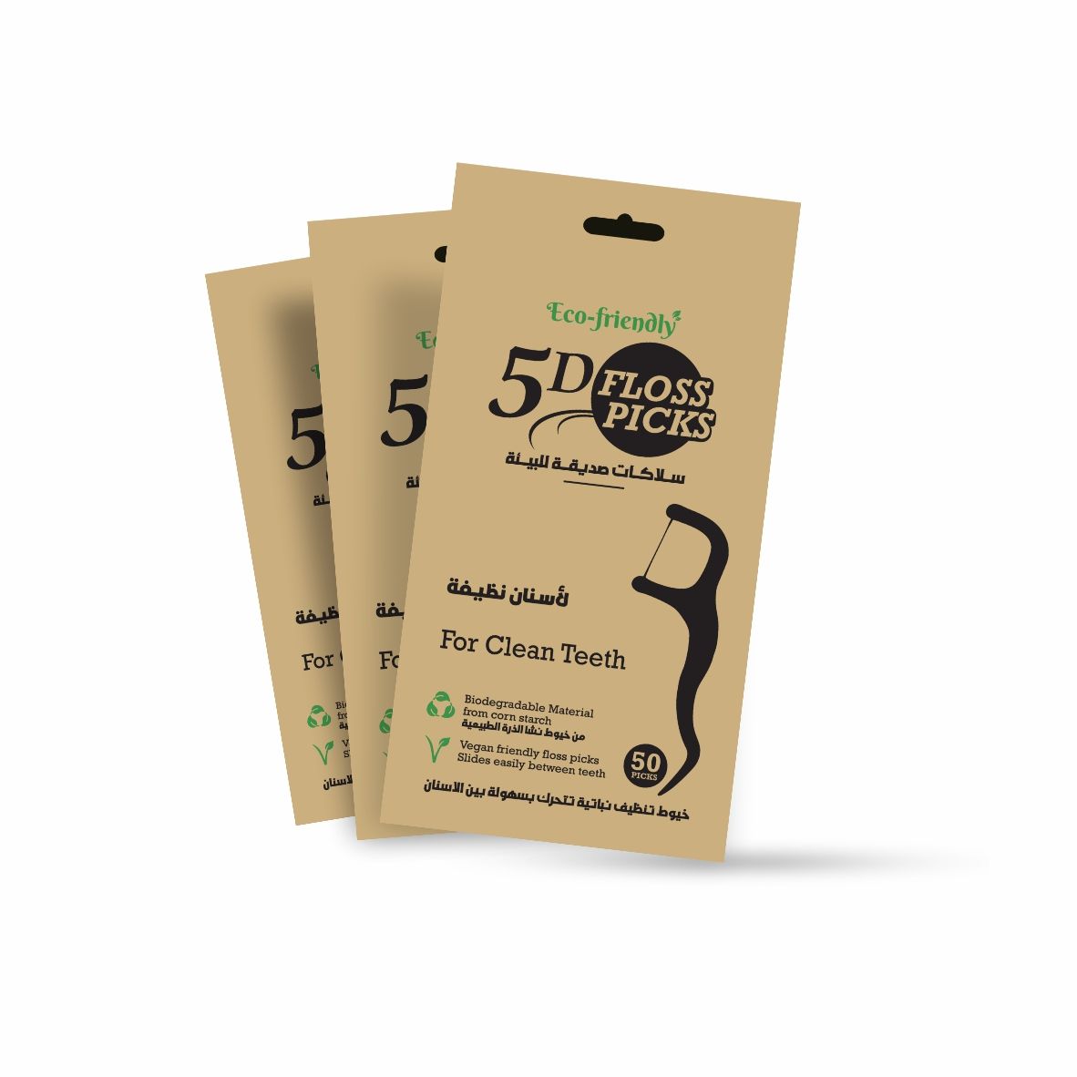 5D Eco Dental Floss Picks 50'S