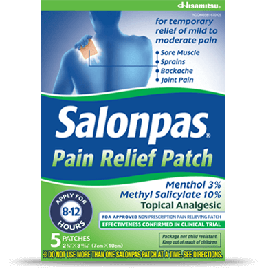 "Salonpas Pain Relieving patches green (5) 7cm*10cm"