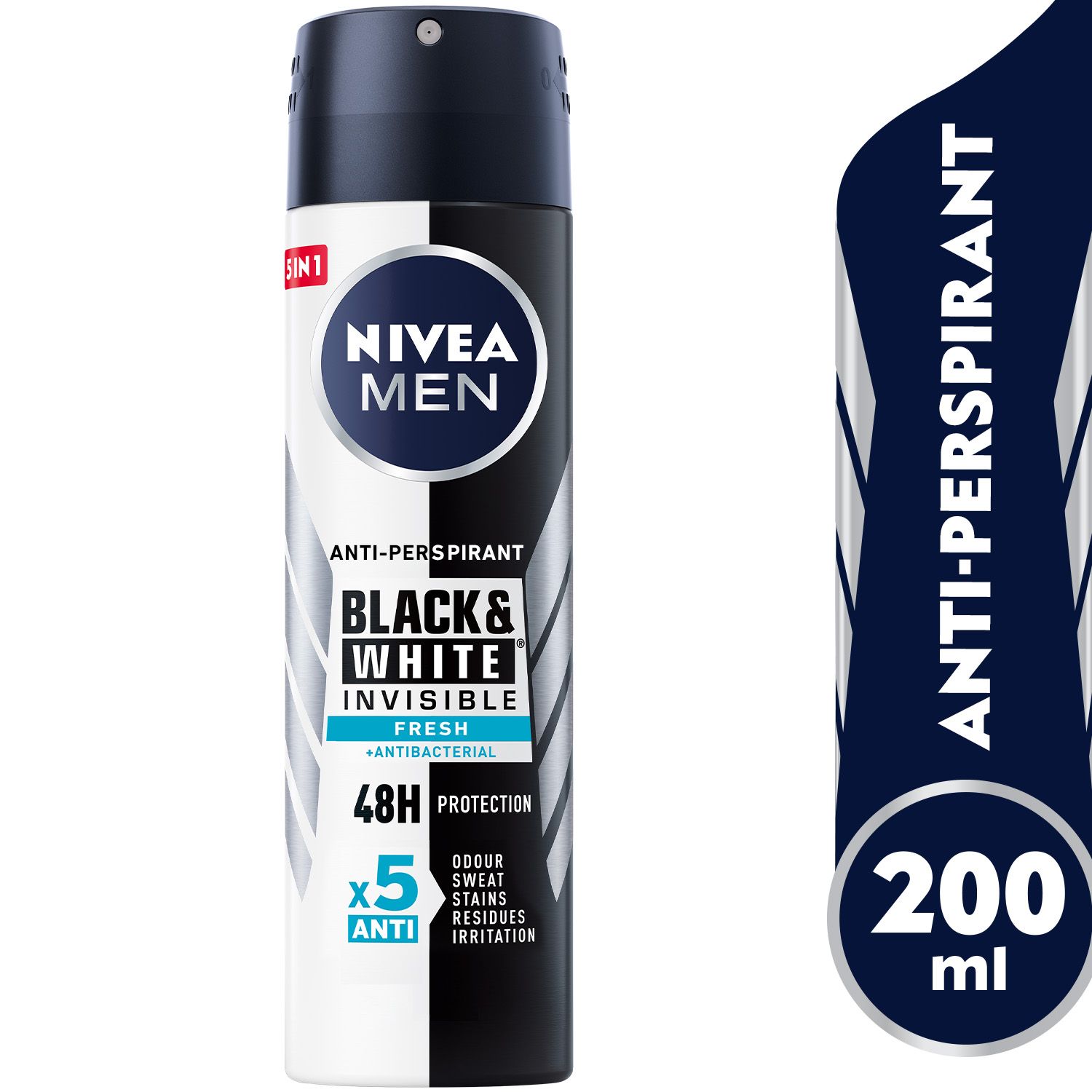 Invisible Black &White Deodorant Spray Fresh 200Ml