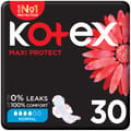 Kotex Maxi Protect Thick Pads, Normal Size Sanitary Pads with Wings, 30 Sanitary Pads