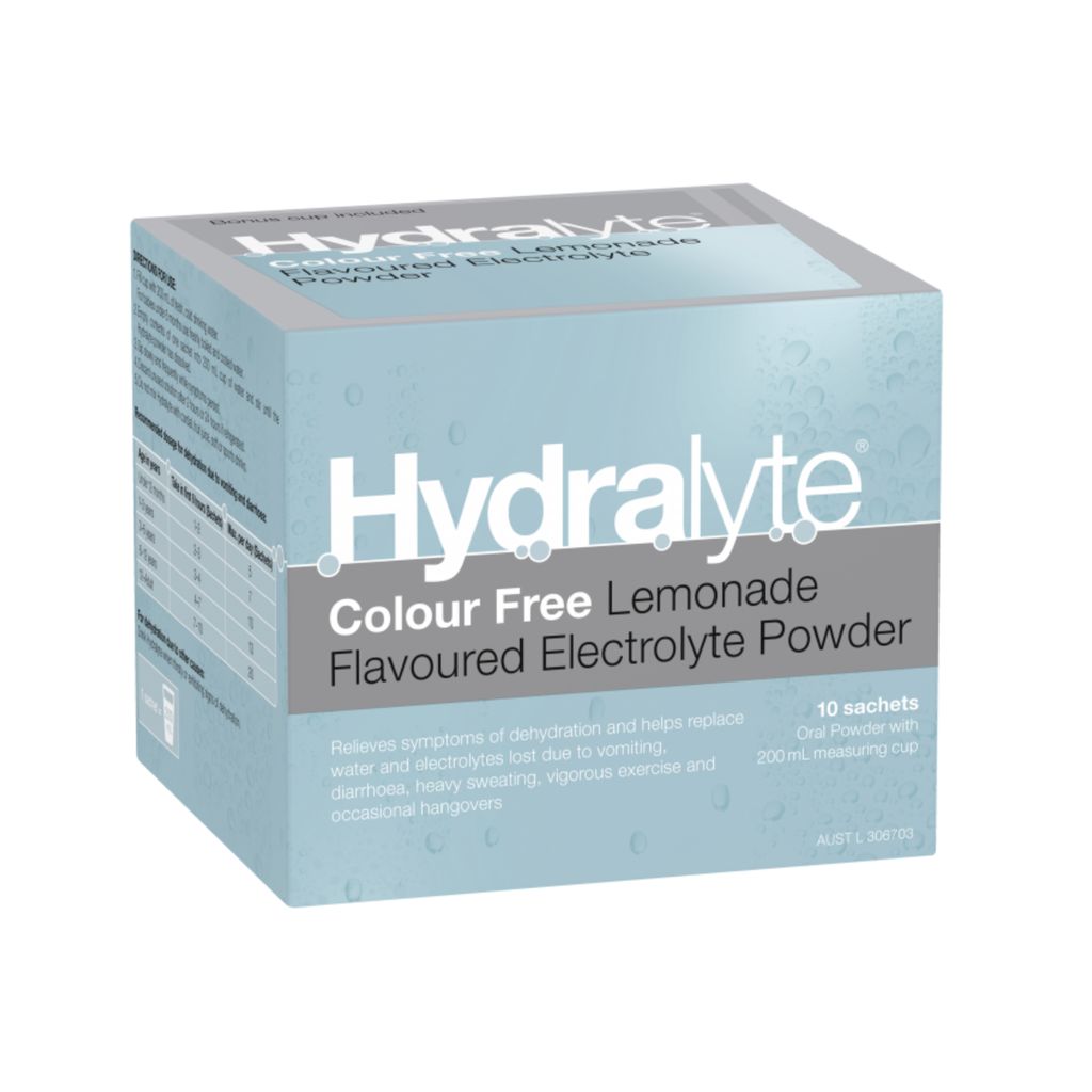 Hydralyte Sachets Color Free Lemonade  4.9Gx10