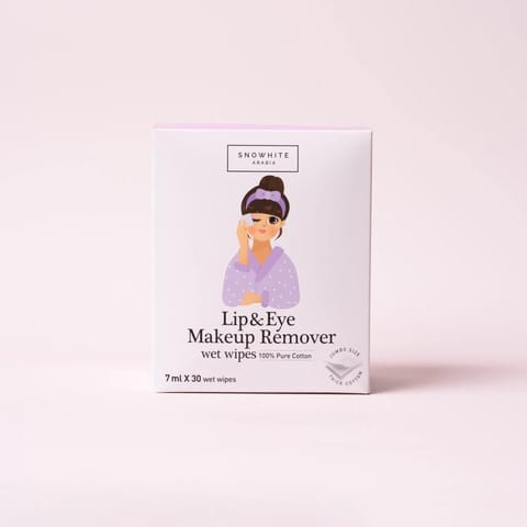 Snowhite Lip & Eyes Makeup Remover 30Pcs