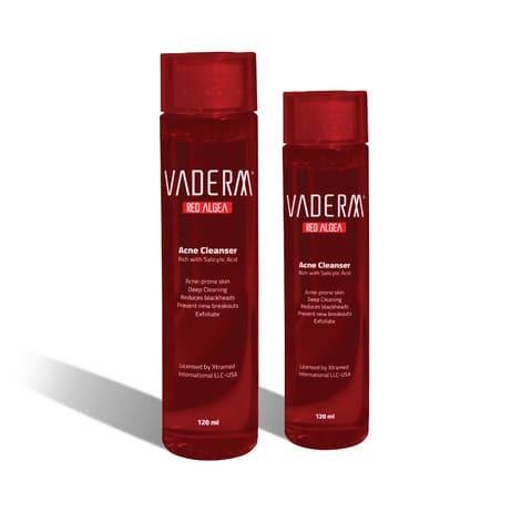 VADERM acne cleanser 120 ml (red alge source)