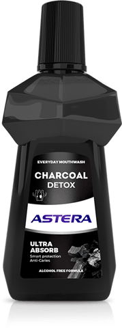 Astera Mouth Wash  Astera Charcoal  300  Ml