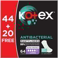 Kotex Liners Long AntiBacterial Pr 44+20