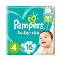 Pampers Rash Protection, Size 4 (9-14Kg) 16Pc