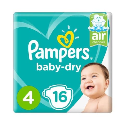 Pampers Rash Protection, Size 4 (9-14Kg) 16Pc
