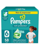 Pampers Rash Protection Taped Diapers, Size 6 (13+Kg) 58Pc