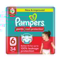 Pampers Rash Protection Pants, Size 6 (16+Kg) 34Pc
