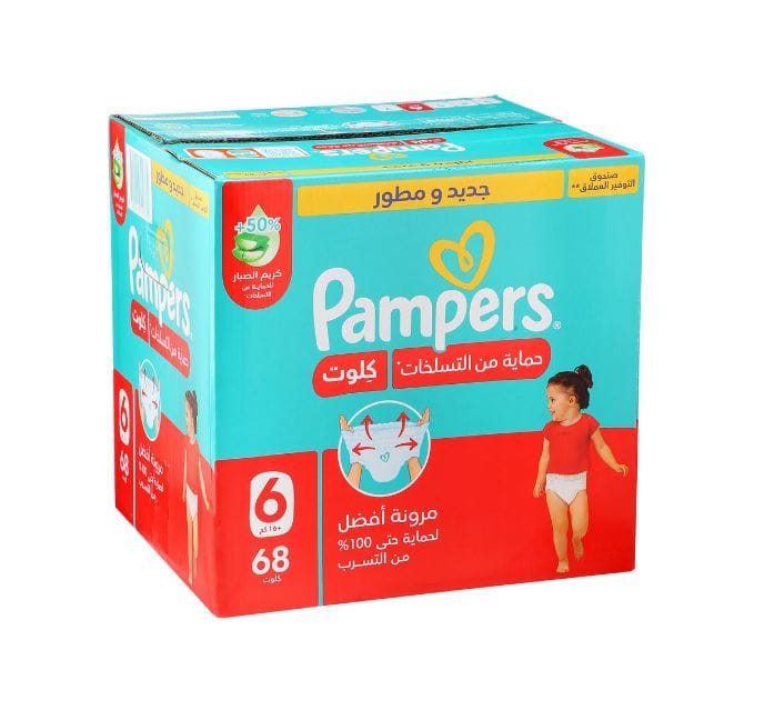 Pampers Rash Protection Pants, Size 6 (16+Kg) 68Pc