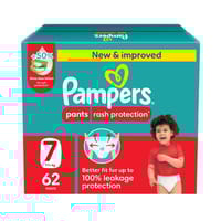 Pampers Rash Protection Pants, Size 7 (+17Kg) 62Pc