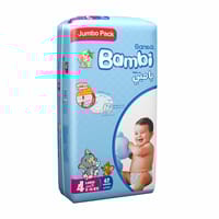 Bambi Baby Diapers Size 4 62Pc