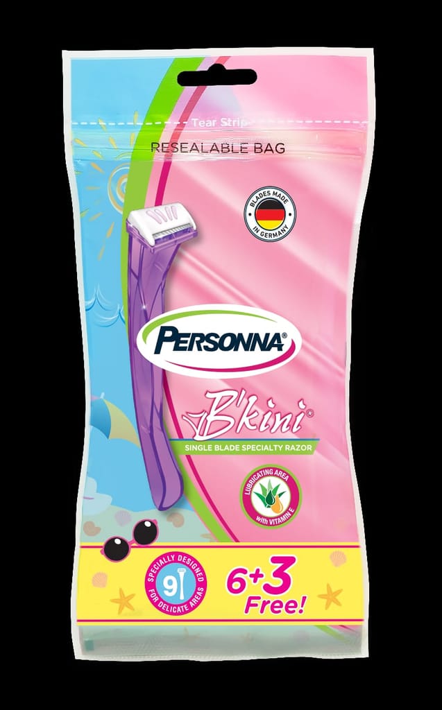 PERSONNA B'KINI M/C 6+3-CT ZIPLOC-BAG