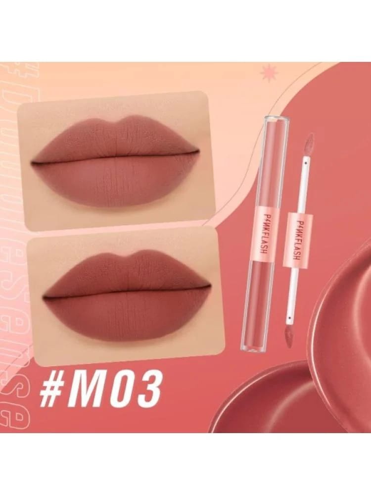 Pink Flash Long-Lasting Shiny Dual Lip Gloss M03