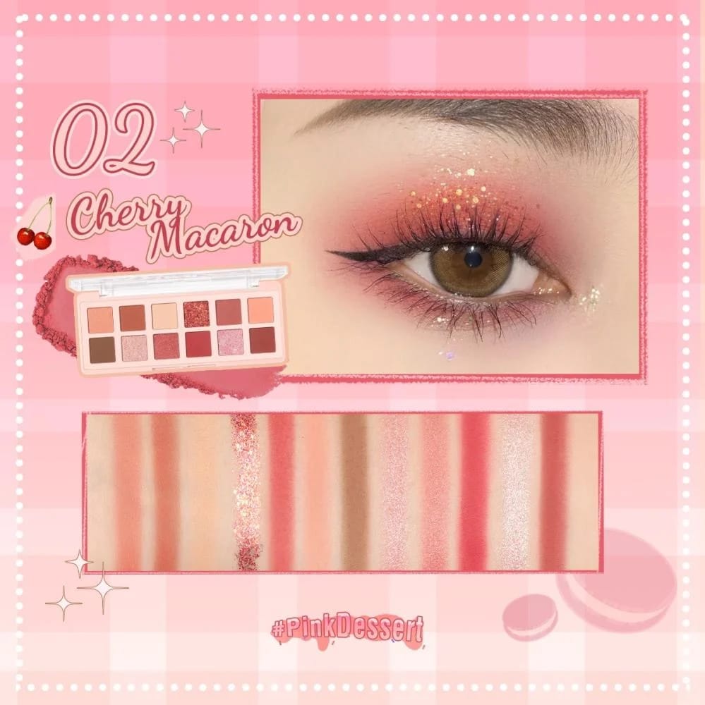 Pink Flash Eyeshadow Palette 02 Cherry Macarons