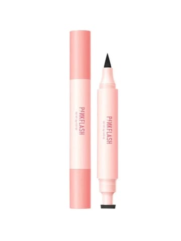 Pink Flash 2-in-1 Waterproof Liquid Eyeliner Black