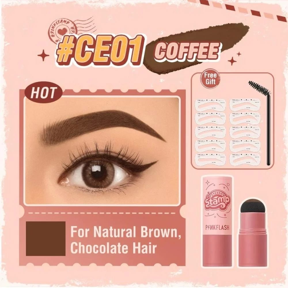 Pink Flash Stamping and Eyebrow Drawing - CE01 Coffeicon