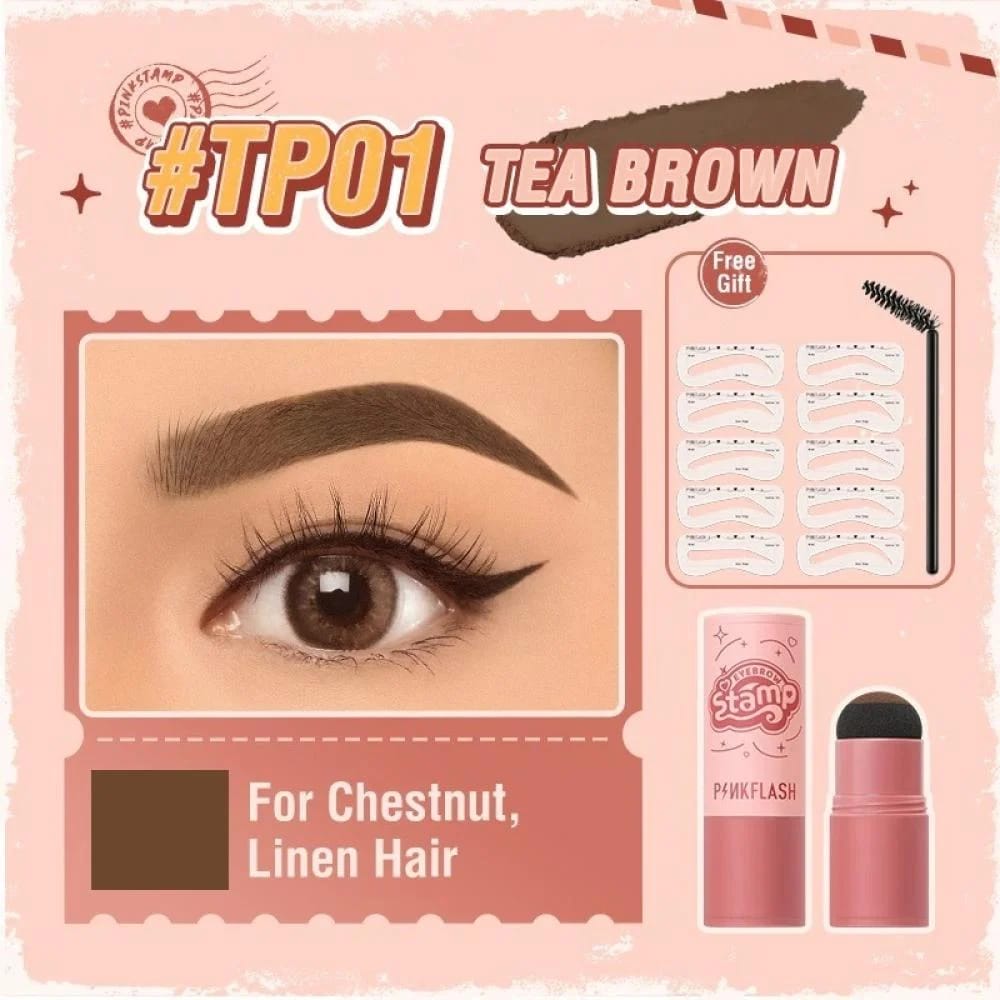 Pink Flash Stamp and Eyebrow Drawing - TP01 Tea Brown