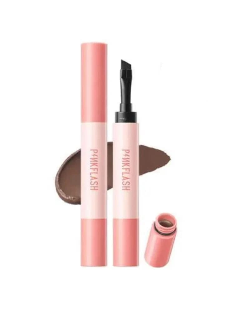 Pink Flash Waterproof and Sweatproof Eyebrow Pomade BR01 Ash Brown
