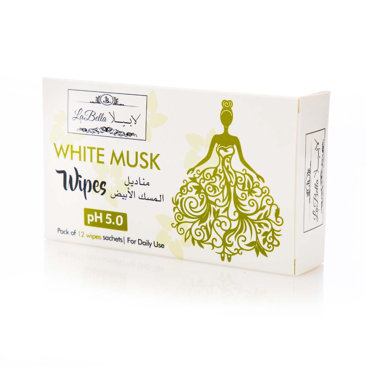 لابيلا مناديل نسائية بالمسك الأبيض 12 حبة