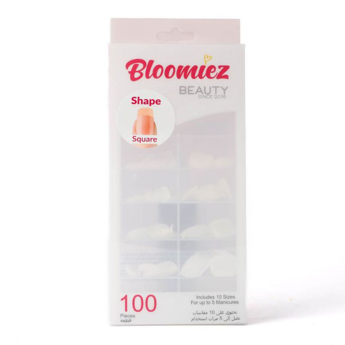 Bloomiez Nails Square - 02 Clear 100 PCS